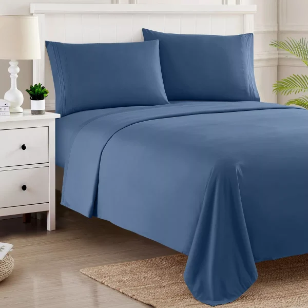 4 Piece Sheet Set, Ultra Soft 1800 Series, Double Brushed Microfiber